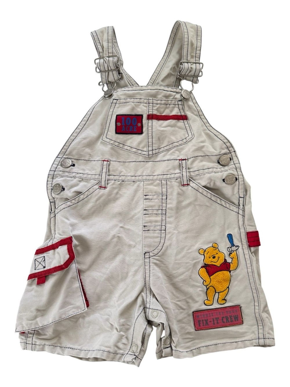 Vintage Winnie the Pooh fix it crew shortalls 18m